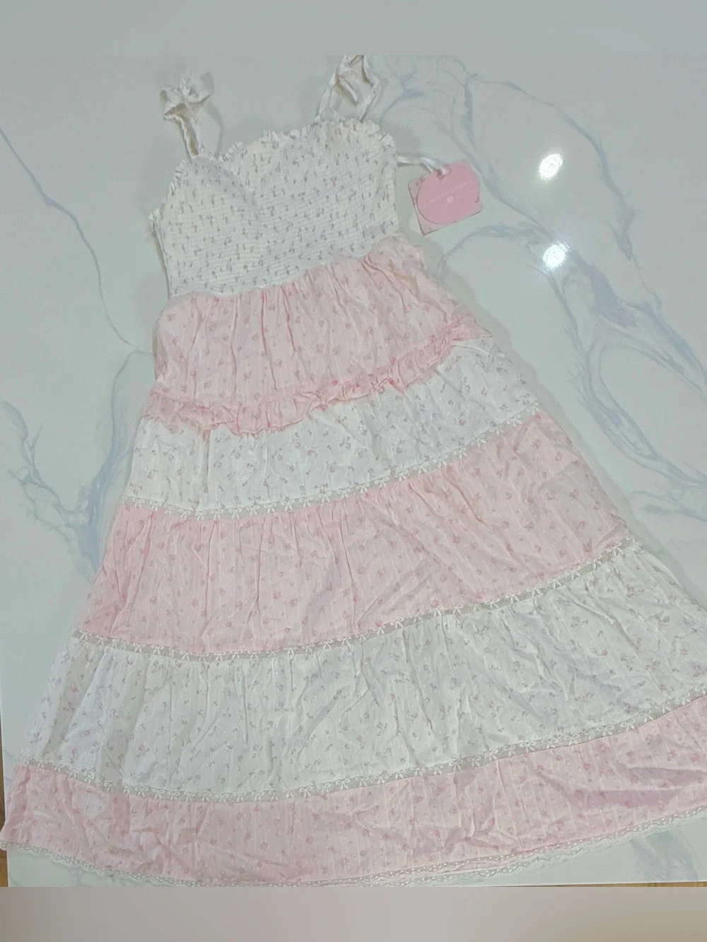 Loveshackfancy X Target Girls' Stella Ditsy Floral Tiered Maxi Dress